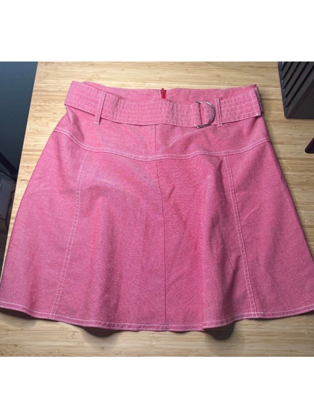 Stooch skirt sze 9 sporty belted skort flowy summer resort vacation coastal chic